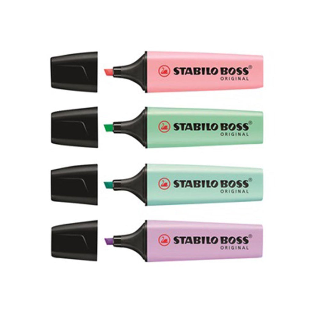 Evidenziatori Stabilo Boss Original 4 Colori Pastel Tenuti