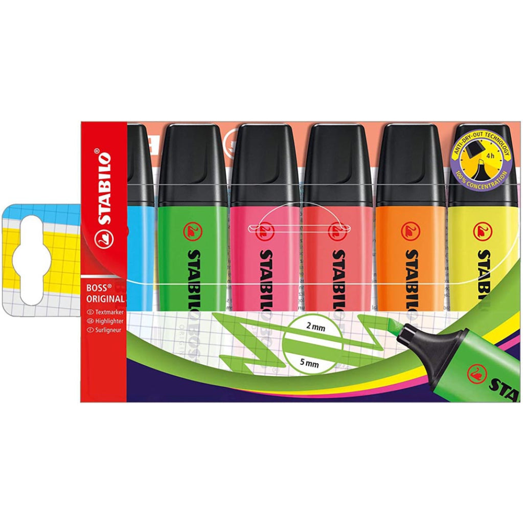 Evidenziatori Stabilo Boss 6 Colori