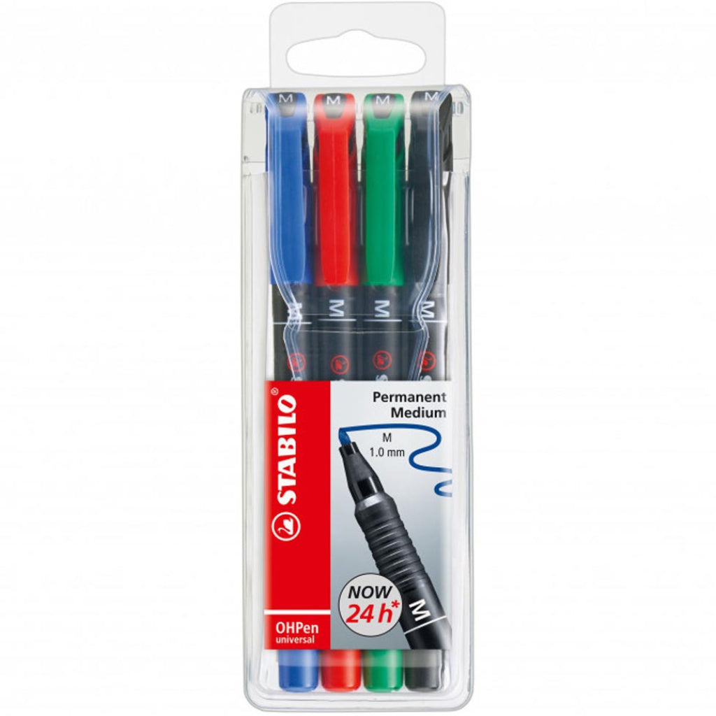 Set 4 Marker Indelebili Stabilo OH Pen