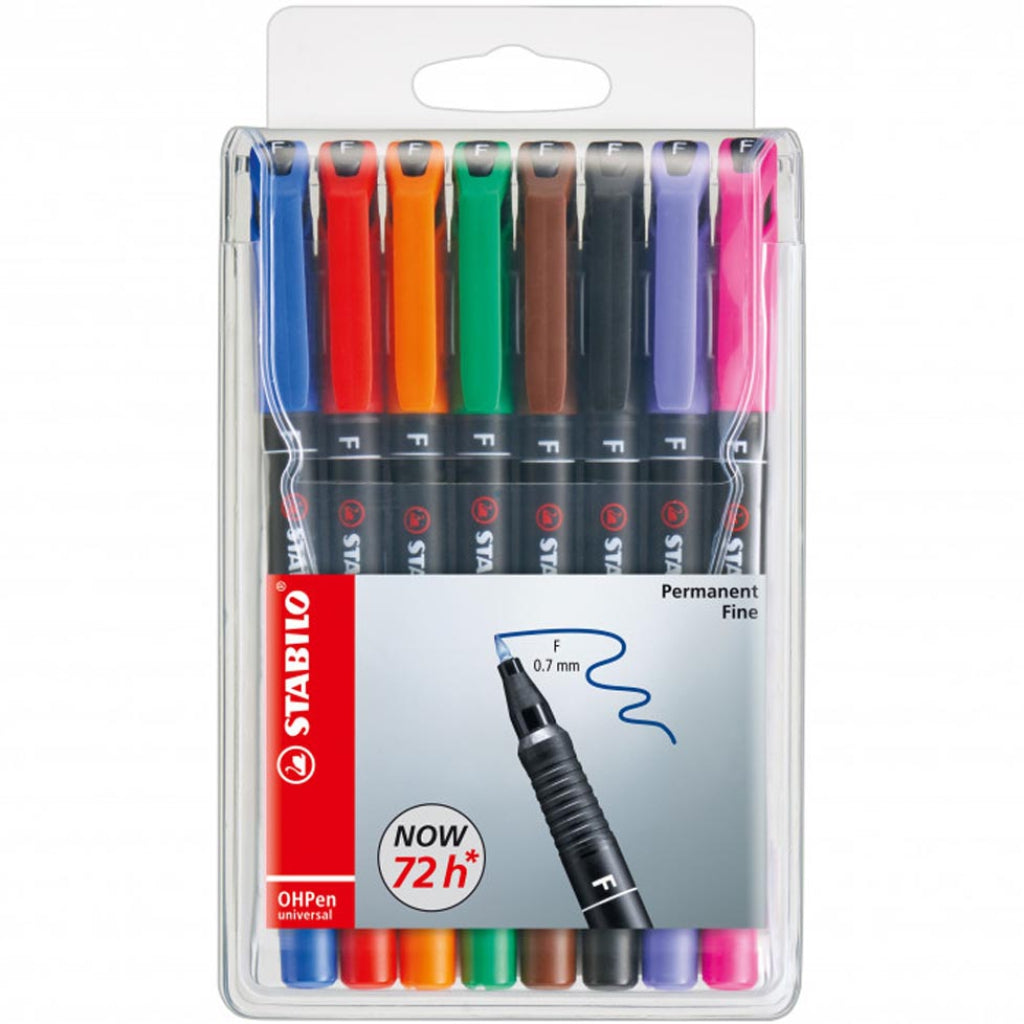 Set 8 Marker Indelebili Stabilo OH Pen