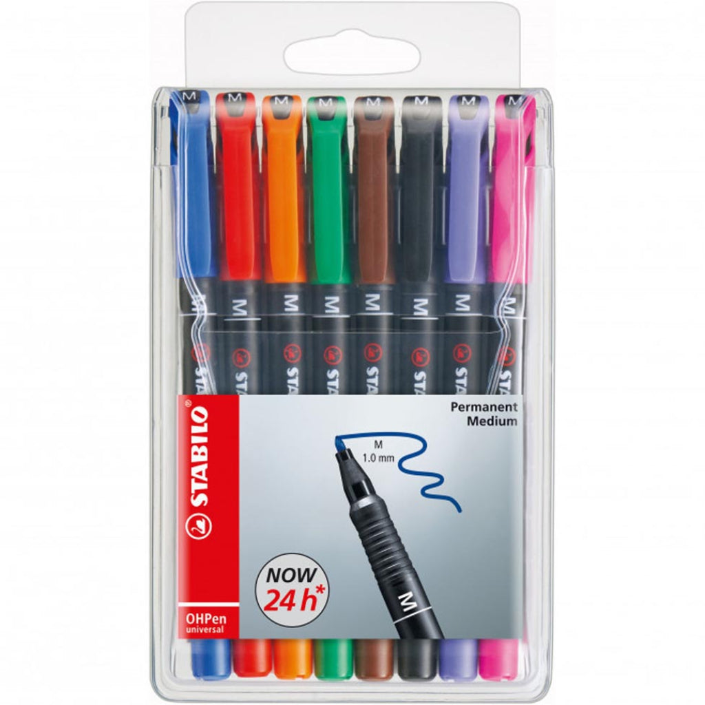 Set 8 Marker Indelebili Stabilo OH Pen