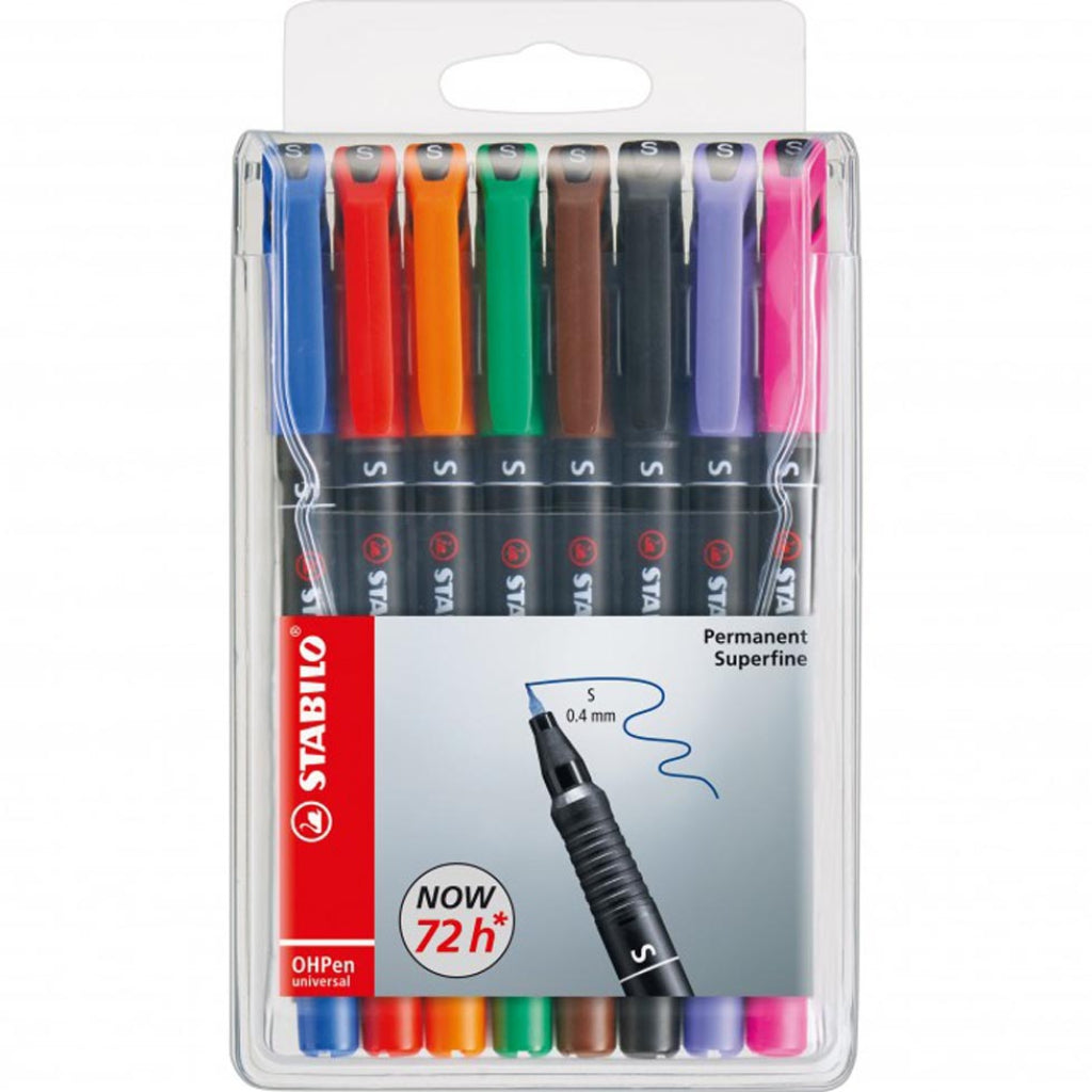 Set 8 Marker Indelebili Stabilo OH Pen