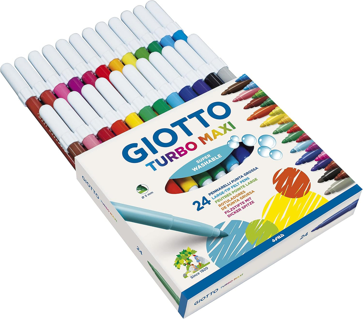 Pennarelli Giotto Turbo Maxi da 24 - Punta Grossa