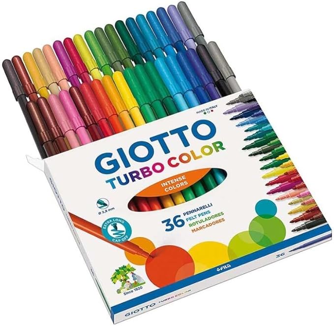 Pennarelli Giotto Turbo Color da 36 - Punta Fine