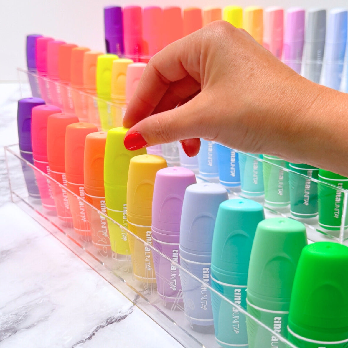Palette Evidenziatori tintaUNITA Soft Touch da 12