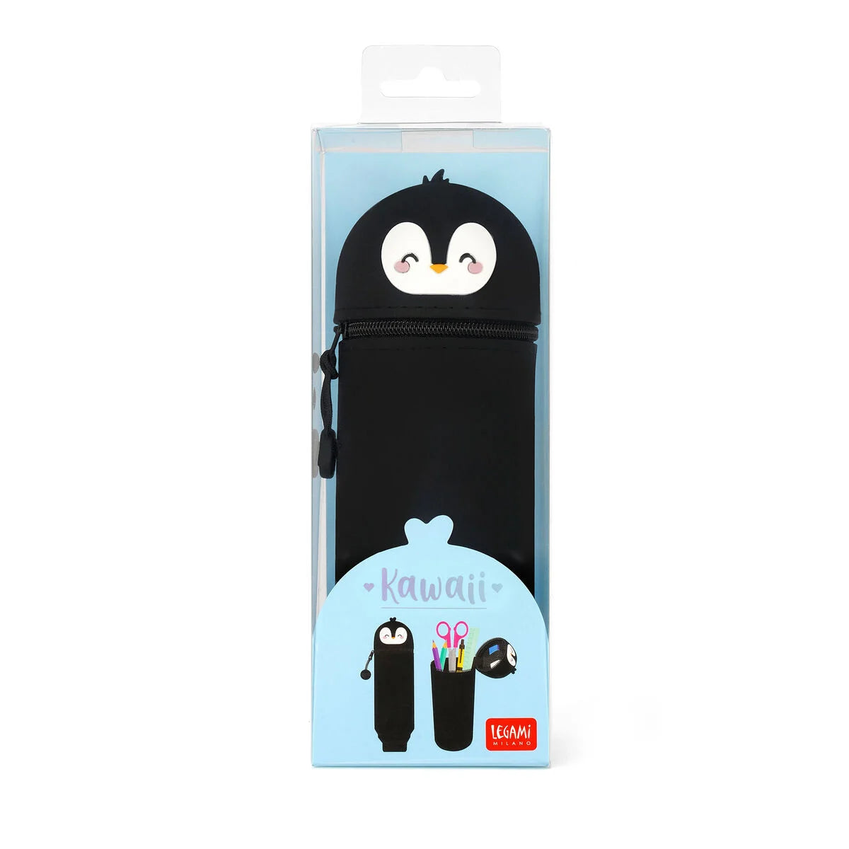 Astuccio Legami 2-in-1 in Silicone Penguin "Always Cool"