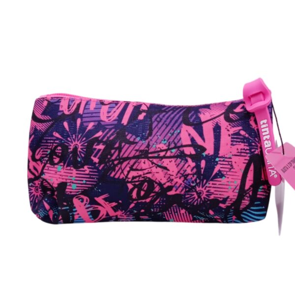 Astuccio tintaUNITA Teen Triangolare 2 Zip Fucsia