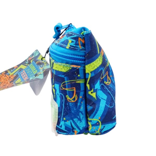 Astuccio tintaUNITA Teen Triangolare 2 Zip Blu