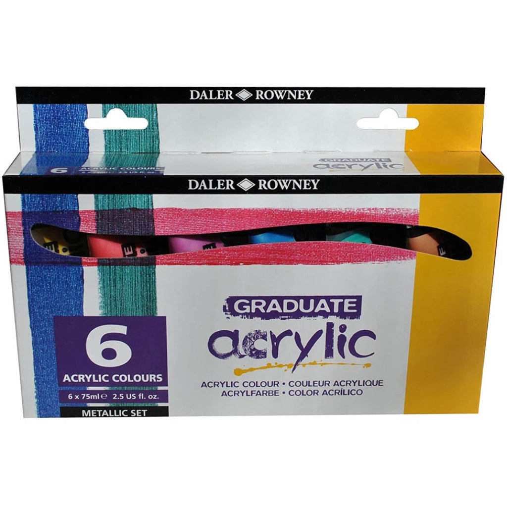 Tempere Acrylic Metallic Set da 6
