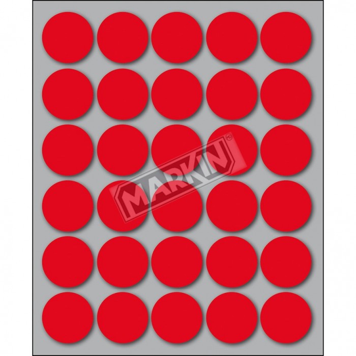 Etichette Adesive Colorate Tonde Markin da 22 mm