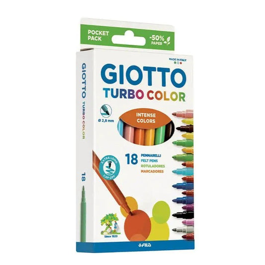 Pennarelli Giotto Turbo Color da 18 - Punta Fine