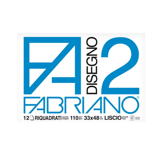 Blocco da Disegno Fabriano F2 - 33 x 48 - Riquadrato Liscio