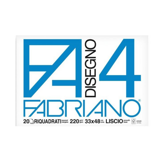 Album da Disegno Fabriano F4 - 33 x 48 - Riquadrato Liscio