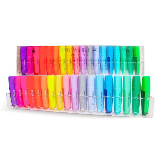 Palette Evidenziatori tintaUNITA Soft Touch da 18