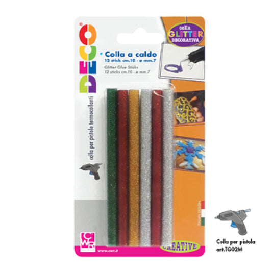 Colla Deco per Pistola a Caldo 7 mm Glitter