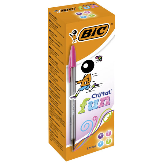 Penne Colorate Bic Crystal Fun Large 1,6 mm da 20