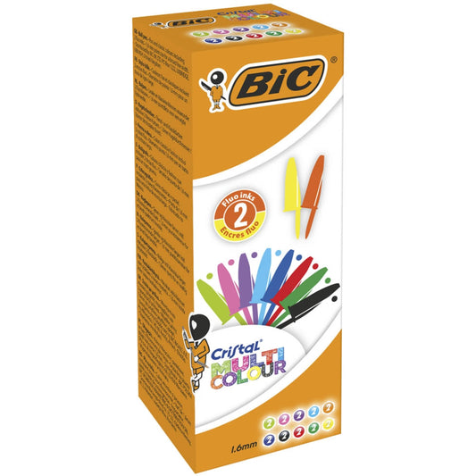 Penne Colorate Bic Crystal Large 1,6 mm da 20