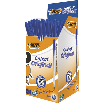 Confezione 50 Penne Bic Crystal