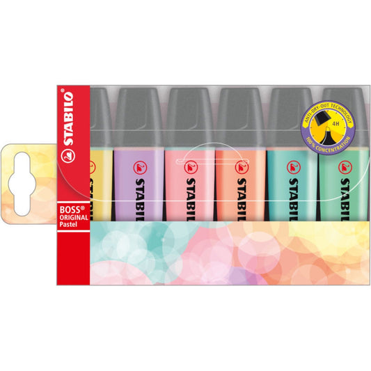 Evidenziatori Stabilo Boss 6 Colori Pastel