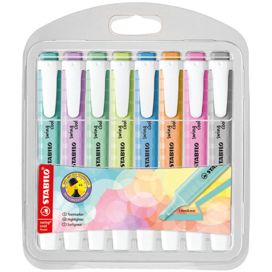 Evidenziatori Stabilo Swing Cool 8 Colori Pastel