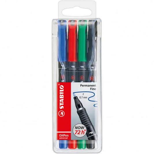 Set 4 Marker Indelebili Stabilo OH Pen