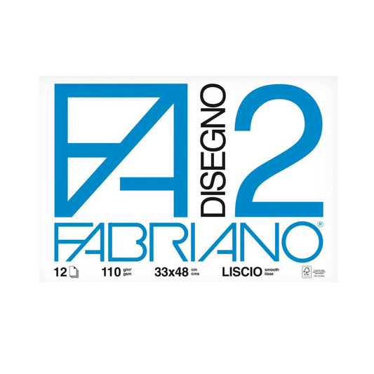 Blocco da Disegno Fabriano F2 - 33 x 48 - Liscio