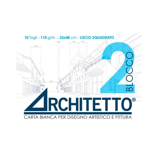Blocco 2 da Disegno Architetto - 33 x 48 - Riquadrato Liscio