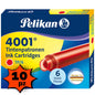 Cartucce Stilografica Pelikan Rosso Multipack 10X