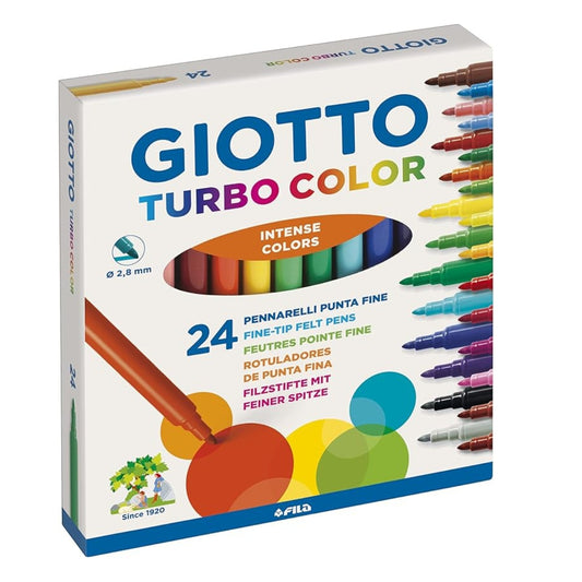Pennarelli Giotto Turbo Color da 24 - Punta Fine