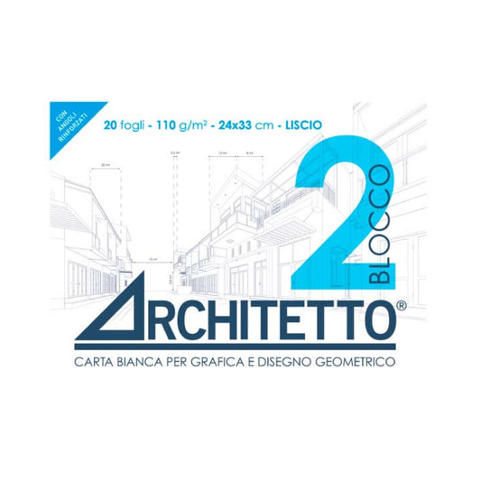 Blocco 2 da Disegno Architetto - 24 x 33 - Liscio