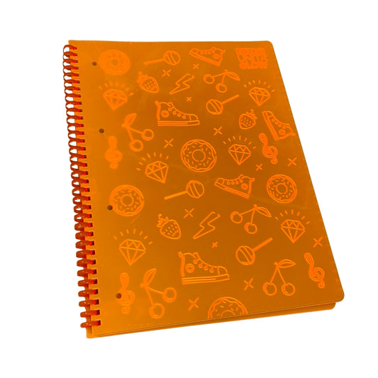 Quaderno A4 tintaUNITA Glow Spirale con Buchi Arancione