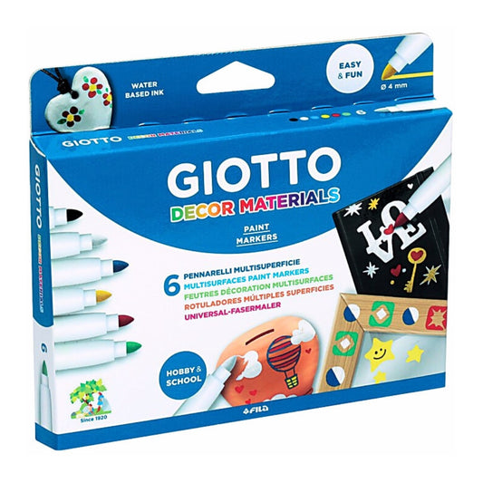 Pennarelli Giotto Decor Material da 6