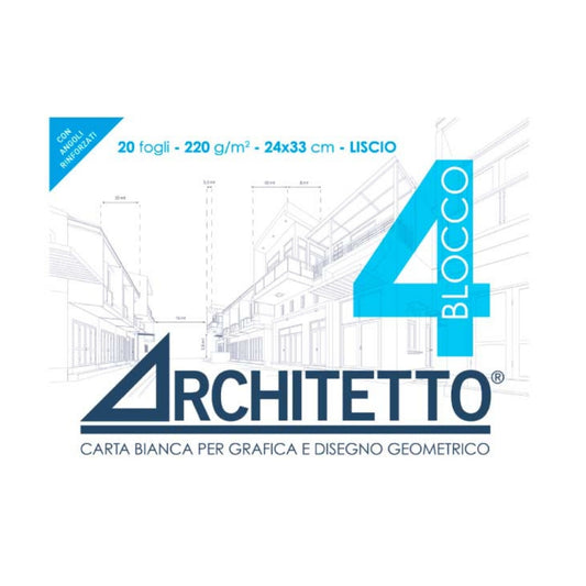 Blocco 4 da Disegno Architetto - 24 x 33 - Liscio