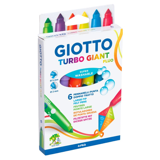 Pennarelli Giotto Turbo Giant da 6 - Fluo