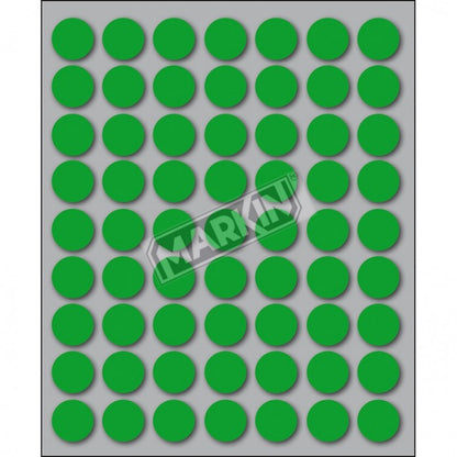 Etichette Adesive Colorate Tonde Markin da 14 mm