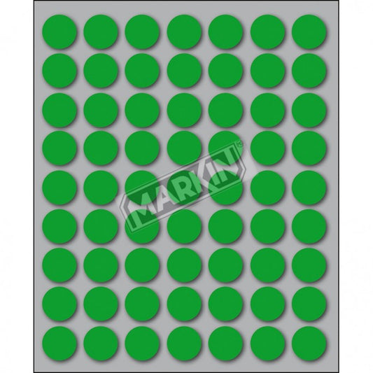 Etichette Adesive Colorate Tonde Markin da 14 mm