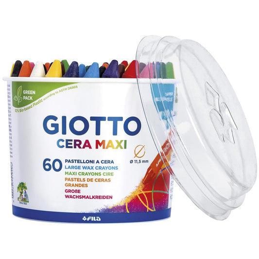 Pastelli Cera Maxi Giotto Barattolo da 60