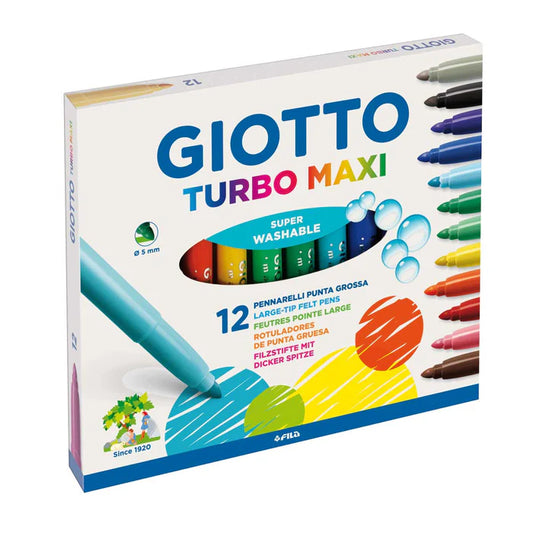 Pennarelli Giotto Turbo Maxi da 12 - Punta Grossa