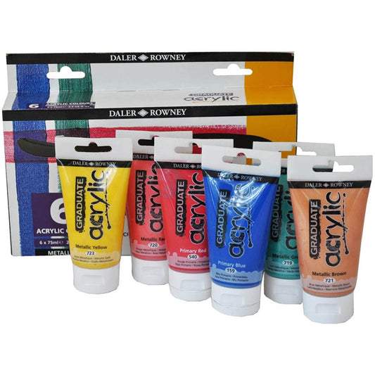 Tempere Acrylic Metallic Set da 6