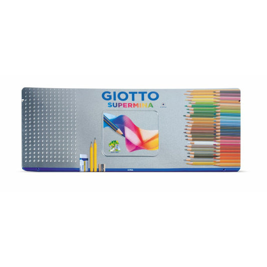 Matite Colorate Giotto Supermina Scatola in Metallo da 50